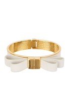 Thumbnail for your product : Vince Camuto Cream Leather Bow Hinge Bracelet