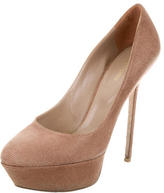Thumbnail for your product : Sergio Rossi Suede Platform Pumps
