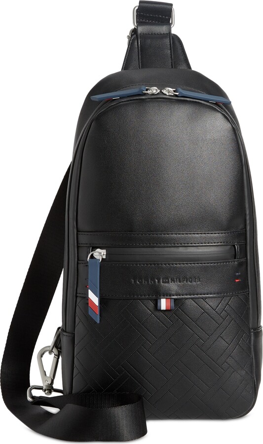 Tommy Hilfiger Men's Leo Logo Embossed Sling Backpack ShopStyle