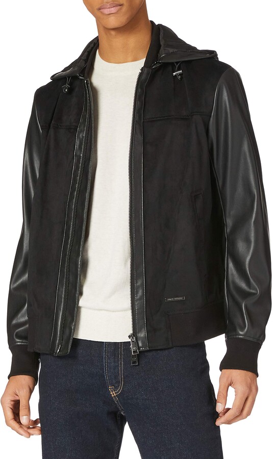 armani leather jacket men
