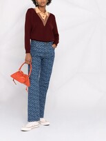 Thumbnail for your product : See by Chloe Logo-Print Straight-Leg Jeans