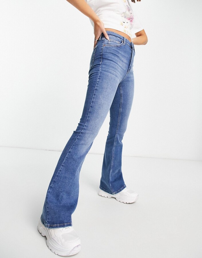Low Rise Topshop Bell Bottom Jeans Topshop Flarec Jeans In Mid