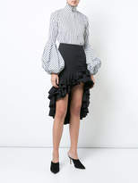 Thumbnail for your product : Caroline Constas ruffled trimmed asymmetric skirt