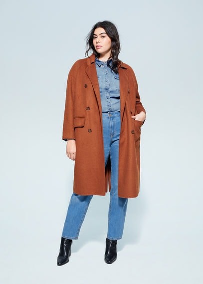 plus size stretch denim shirt