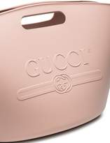 Thumbnail for your product : Gucci pink embossed rubber beach bag