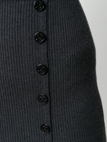 Thumbnail for your product : Sandro Buttoned Ribbed Knit Dress