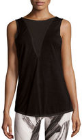Thumbnail for your product : Alo Yoga Warm-Up Mesh-Inset Sport Tank Top, White