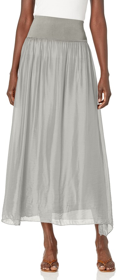 silver elastic skirt