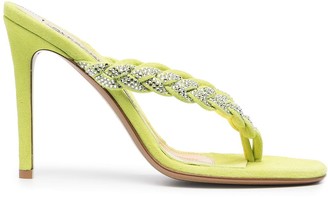 Alexandre Vauthier Crystal-Embellished Braided Sandals