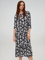 Thumbnail for your product : MANGO Ditsy Floral Midi Dress - Black