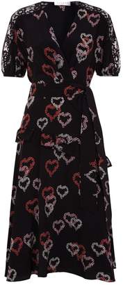 Sandro Floral Heart Silk Dress