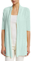 Thumbnail for your product : Eileen Fisher Half-Sleeve Slub Open-Front Cardigan