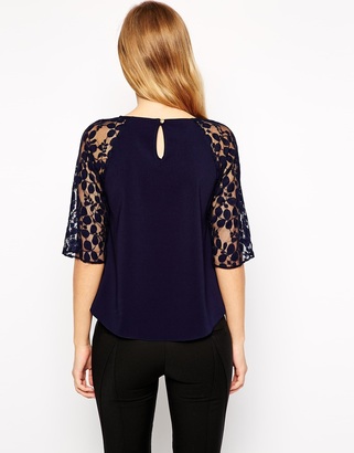 Closet Top with Lace Sleeve