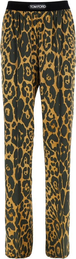 Tom Ford Zebra-Print Silk Trousers ShopStyle Casual Pants