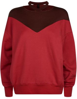 Unravel Colour-Block Cut-Out Sweatshirt
