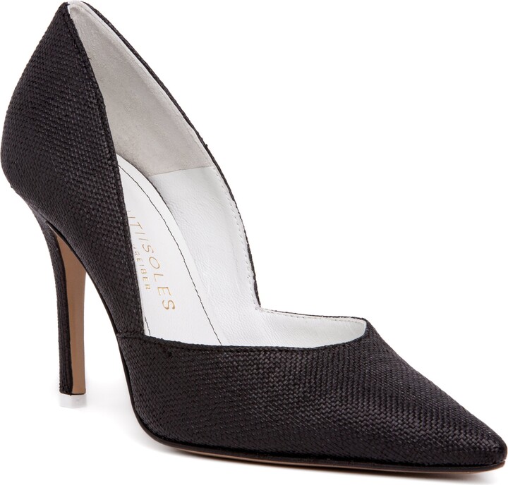 Beautiisoles by Robyn Shreiber Made in Italy Allegra Black Leather Pump