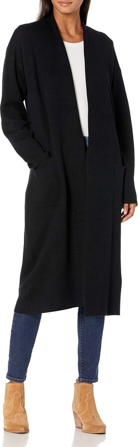 Cable Stitch Women's Double Faced Open Front Cardigan Medium Black -  ShopStyle
