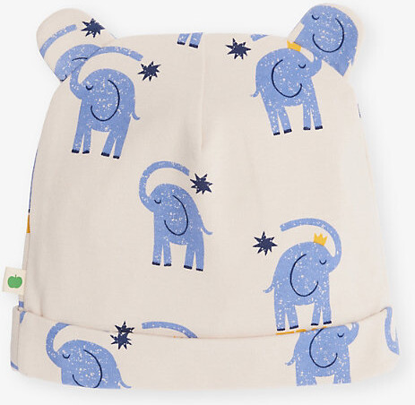 The Bonnie Mob Elephant Animal-Ears Printed Cotton-Jersey Beanie 0-12 Months 6-12 Months