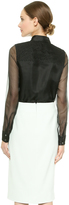 Thumbnail for your product : Jason Wu Organza Shirt with Lace Trim