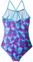 Thumbnail for your product : Nike Kids - Graphic Crossback One-Piece Swimsuit Girl's Swimsuits One Piece