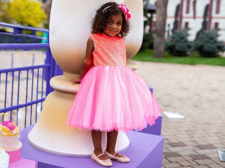 Party Peach Flower Girl Dress, Orange Sequins Tutu, Toddler Bridesmaid, Princess Ball Gown, Birthday Or Christmas Party, Tulle Tutu