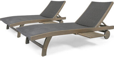 Red Barrel Studio Outdoor Chaise Lounge Pool Lounge Chairs Outdoor Lounger Outdoor Chase Lounge [Set Of 2 Pcs]