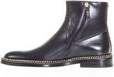 Thumbnail for your product : Lanvin Chain Trimming Leather Ankle Boots