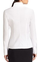 Thumbnail for your product : Akris Stand Collar Poplin Blouse