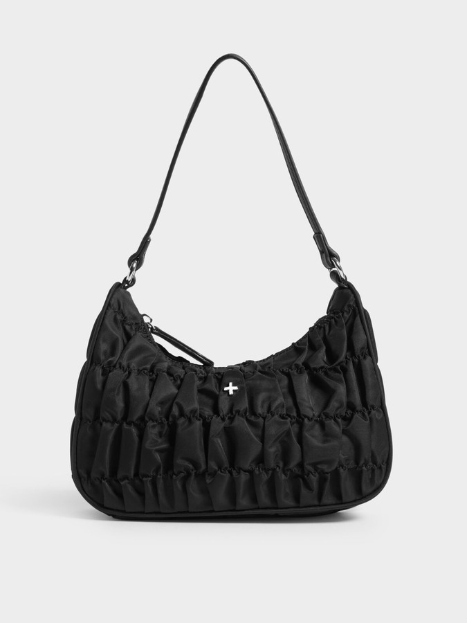 Peta And Jain Tyra Ruched Bag in Black - ShopStyle