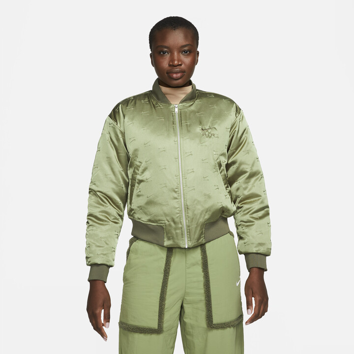 Nike Women's Air Bomber Jacket in Green - ShopStyle