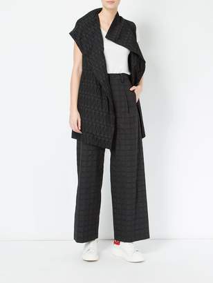 Issey Miyake square print trousers