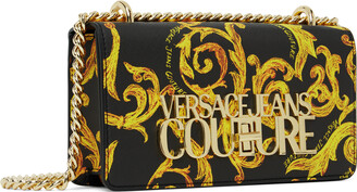 Versace Jeans Couture Black & Yellow Chain Bag