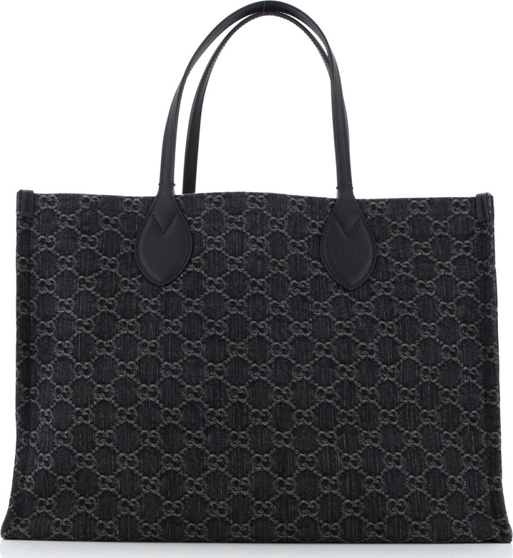 Gucci Ophidia Shopper Tote GG Denim Large