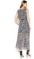 Thumbnail for your product : Calvin Klein Sleeveless Printed Colorblock Maxi Dress