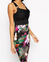 Thumbnail for your product : Lipsy 2 In 1 Pencil Dress With Printed Skirt And D Ring Detail