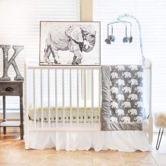 Pam Grace Creations Indie Elephant Crib Bedding Collection in Mint