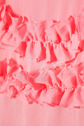 Molly Goddard Toto Ruffled Cotton-organdie Midi Dress - Pink