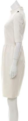 Burberry Mid-Sleeve Knee- Length Dress White Mid-Sleeve Knee- Length Dress