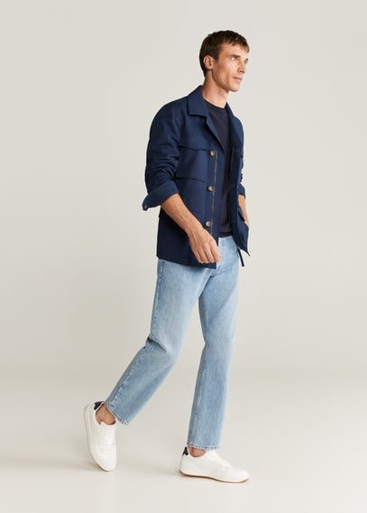 mango blue jacket