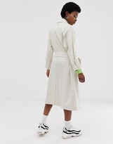 Thumbnail for your product : Collusion Petite trench coat with removable bag