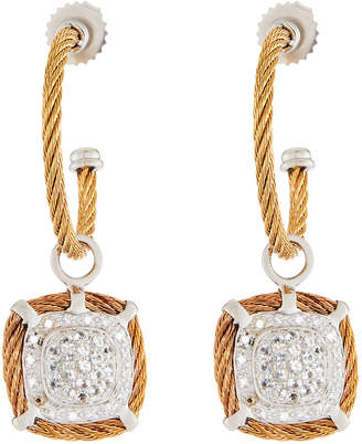Alor Classique Diamond Hoop Drop Earrings