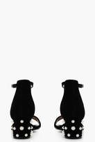 Thumbnail for your product : boohoo Rebecca Pearl Detail Low Block Heel
