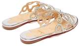 Thumbnail for your product : Christian Louboutin Octostrass Crystal-embellished Slides - Womens - Silver