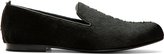 Thumbnail for your product : Miharayasuhiro Black Calf-Hair Embellished Loafers