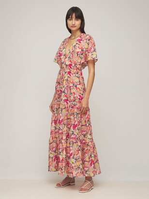 Stella McCartney Floral Print Cotton Voile Long Dress