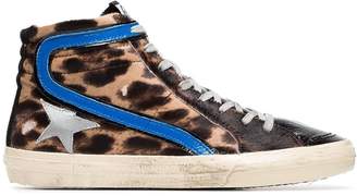 Golden Goose multicoloured superstar ponyhair and leather high top sneakers