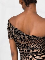 Thumbnail for your product : Thierry Mugler Printed Mesh Mini Dress