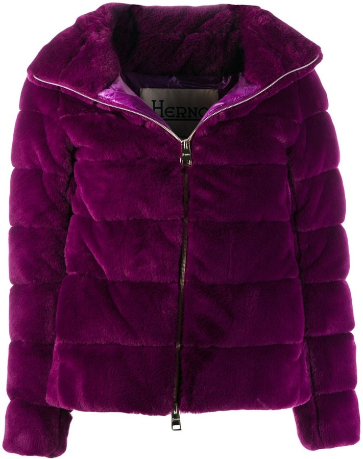 Herno Quilted Faux-Fur Jacket - ShopStyle Fur & Shearling Coats