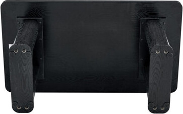 Latitude Run 64.5 X 35.4 Inch Stylish Black Wood Color Textured Dining Table,Perfectly Blending Simplicity And Transparency. Made Of MDF Material With Black Wood G