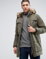 Thumbnail for your product : Jack and Jones Parka with Fur Hood